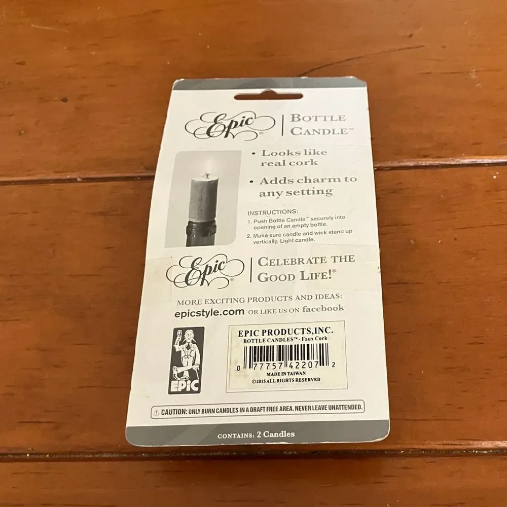 New Package of Epic Wine Bottle Cork Candles